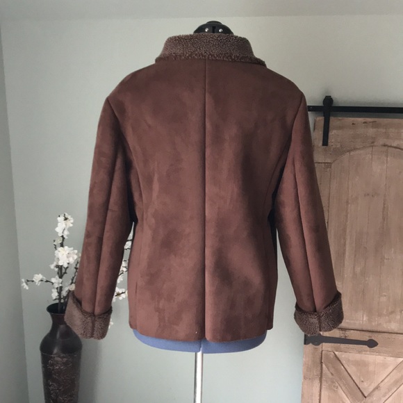 Lands' End Brown Suede Jacket Size XL - Picture 4 of 6